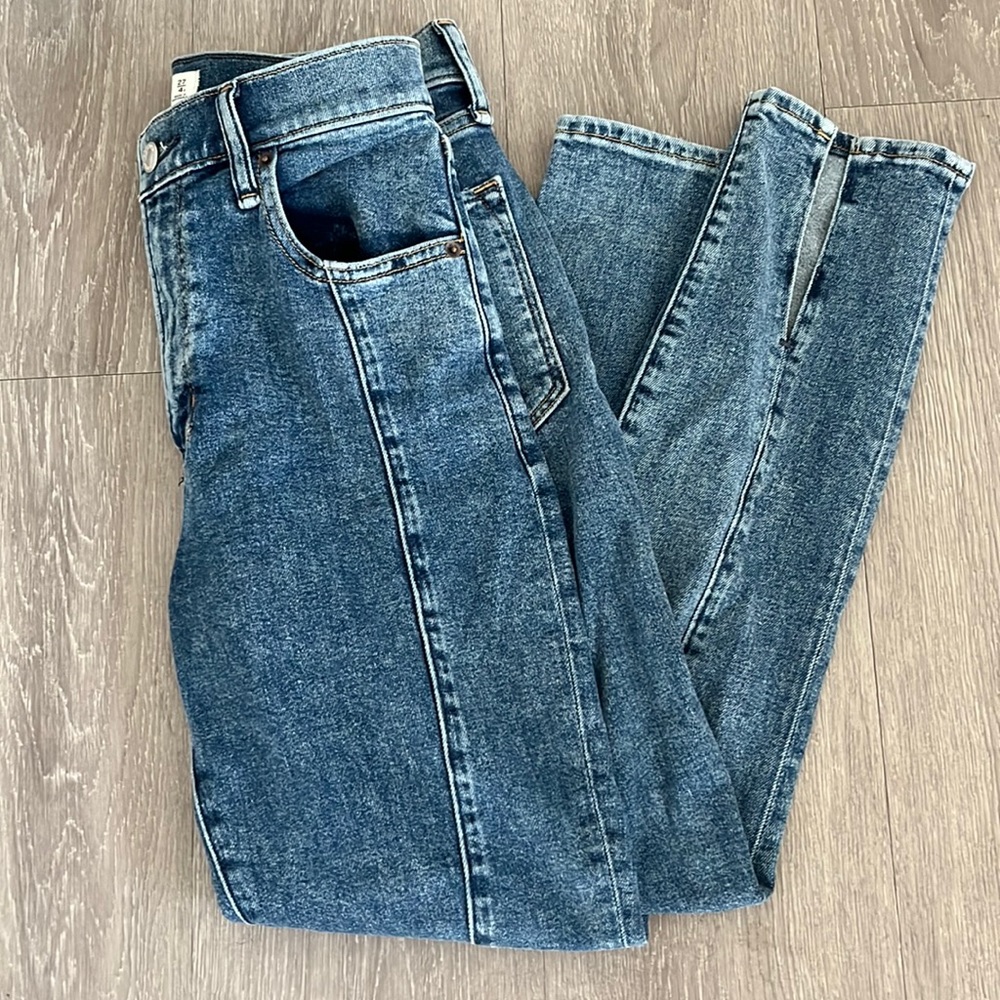 Abercrombie Split Hem Skinny Jean